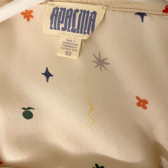 Anthropologie Apalma (ethical and sustainable brand) 100% Silk Wrap Dress-Cream - Picture 9 of 12